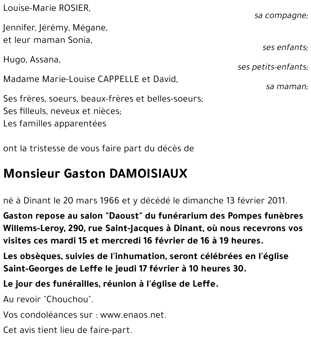 Gaston DAMOISIAUX