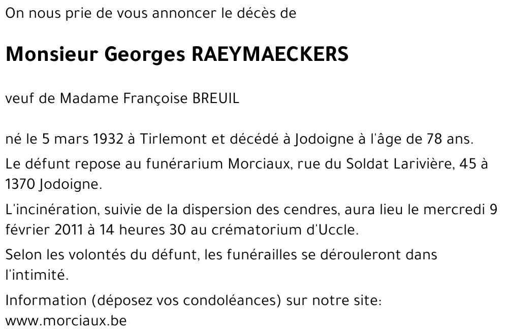 Georges RAEYMAECKERS