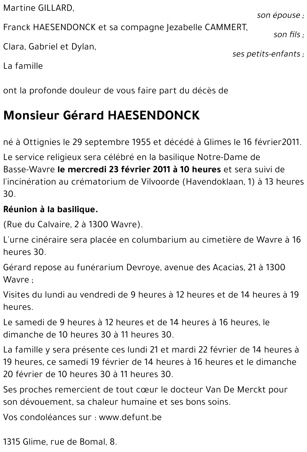 Gérard HAESENDONCK