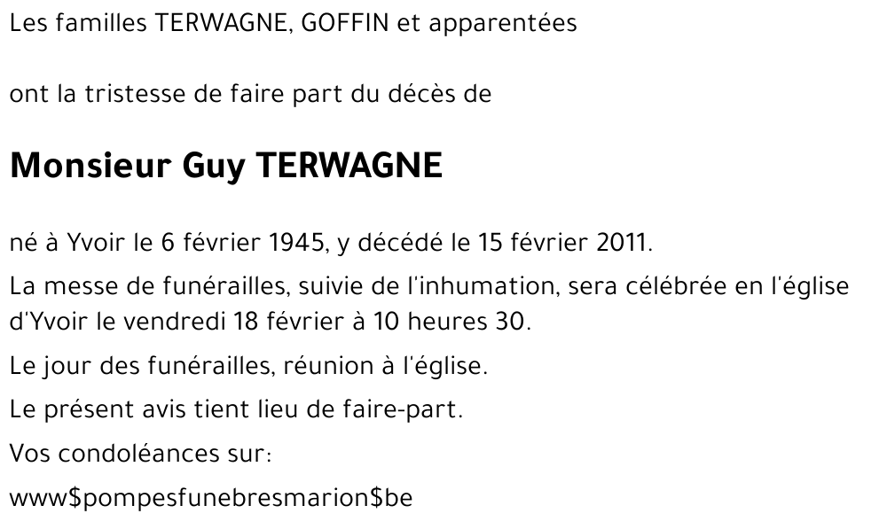 Guy TERWAGNE