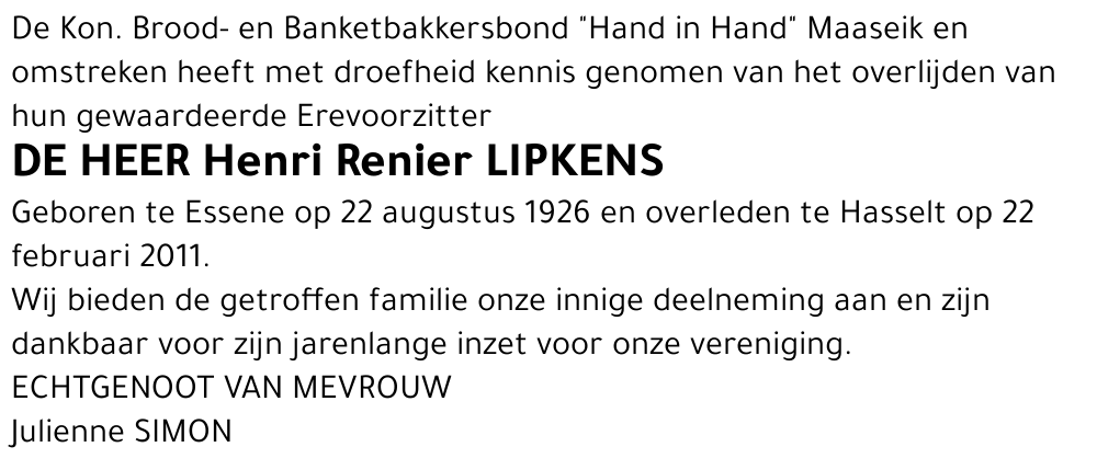 Henri Renier Lipkens