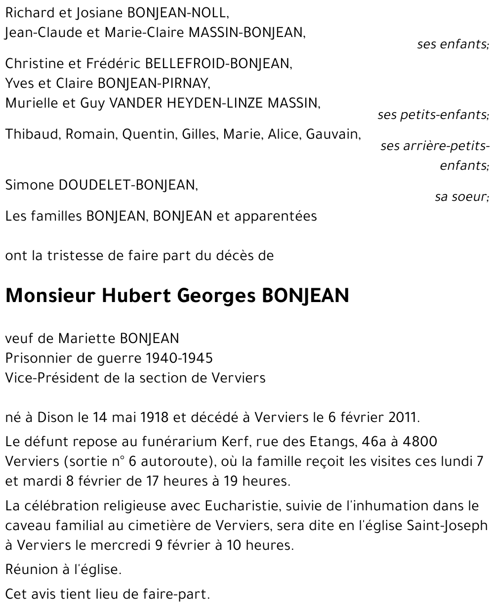 Hubert BONJEAN