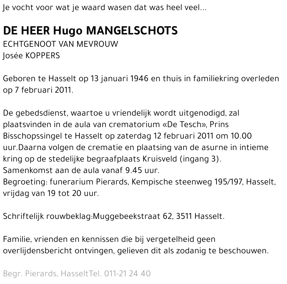 Hugo Mangelschots