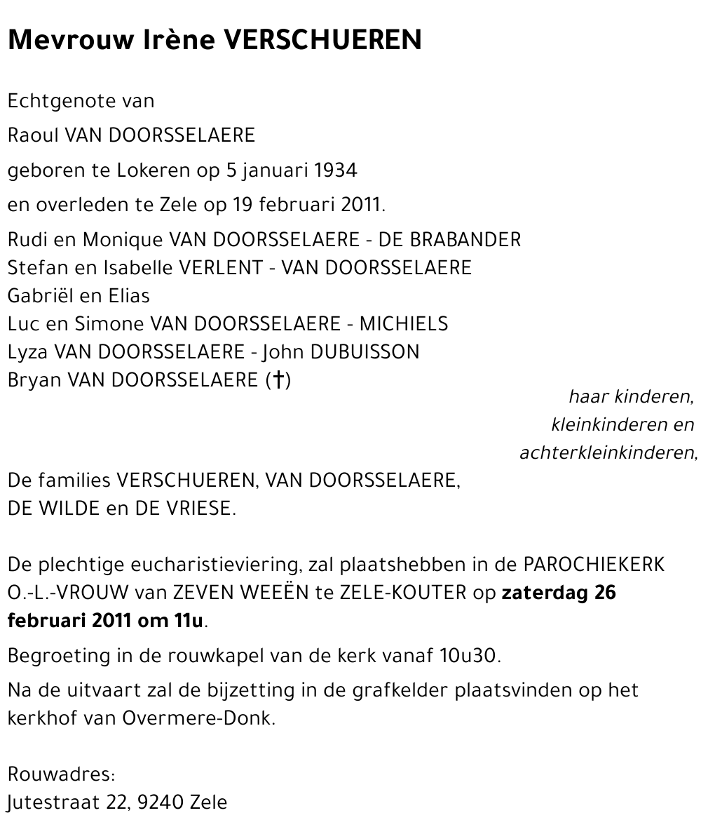Irène VERSCHUEREN