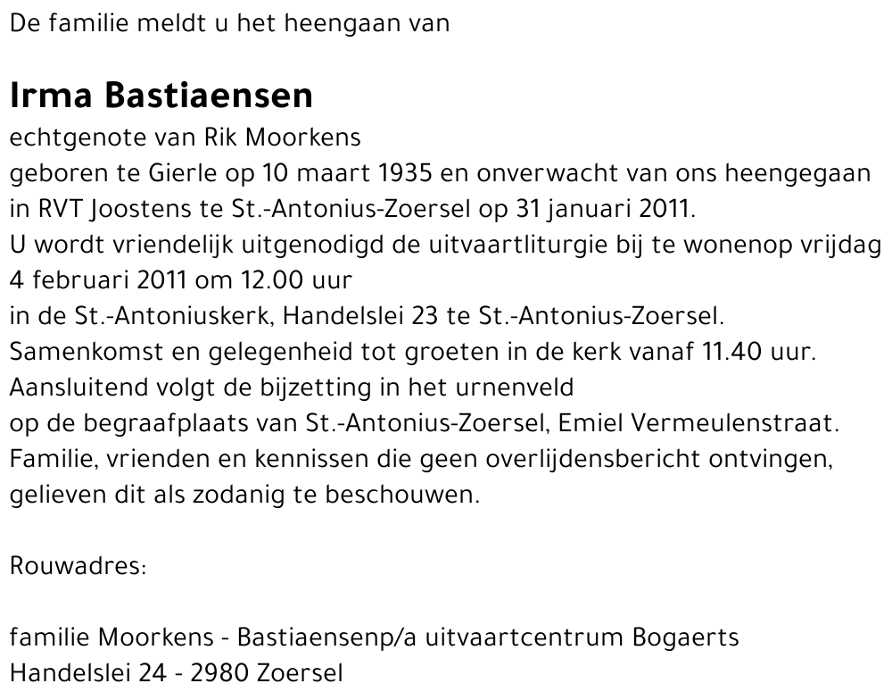 Irma Bastiaensen