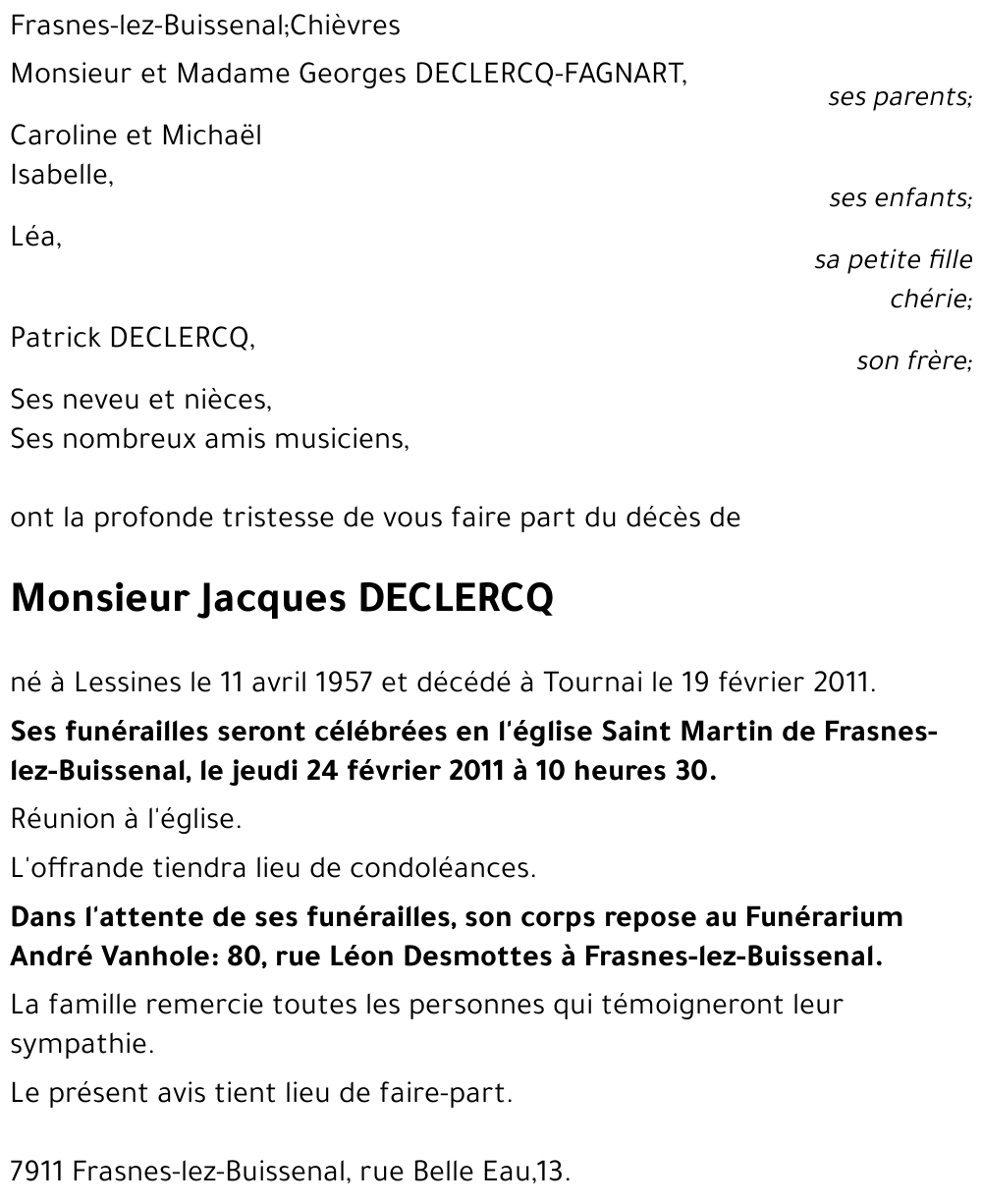 Jacques DECLERCQ