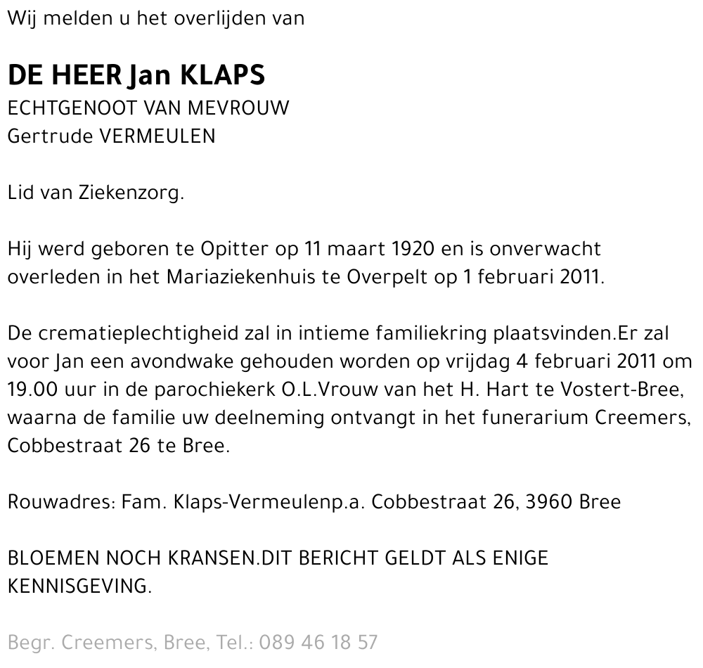 Jan Klaps