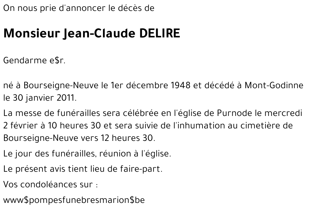 Jean-Claude DELIRE