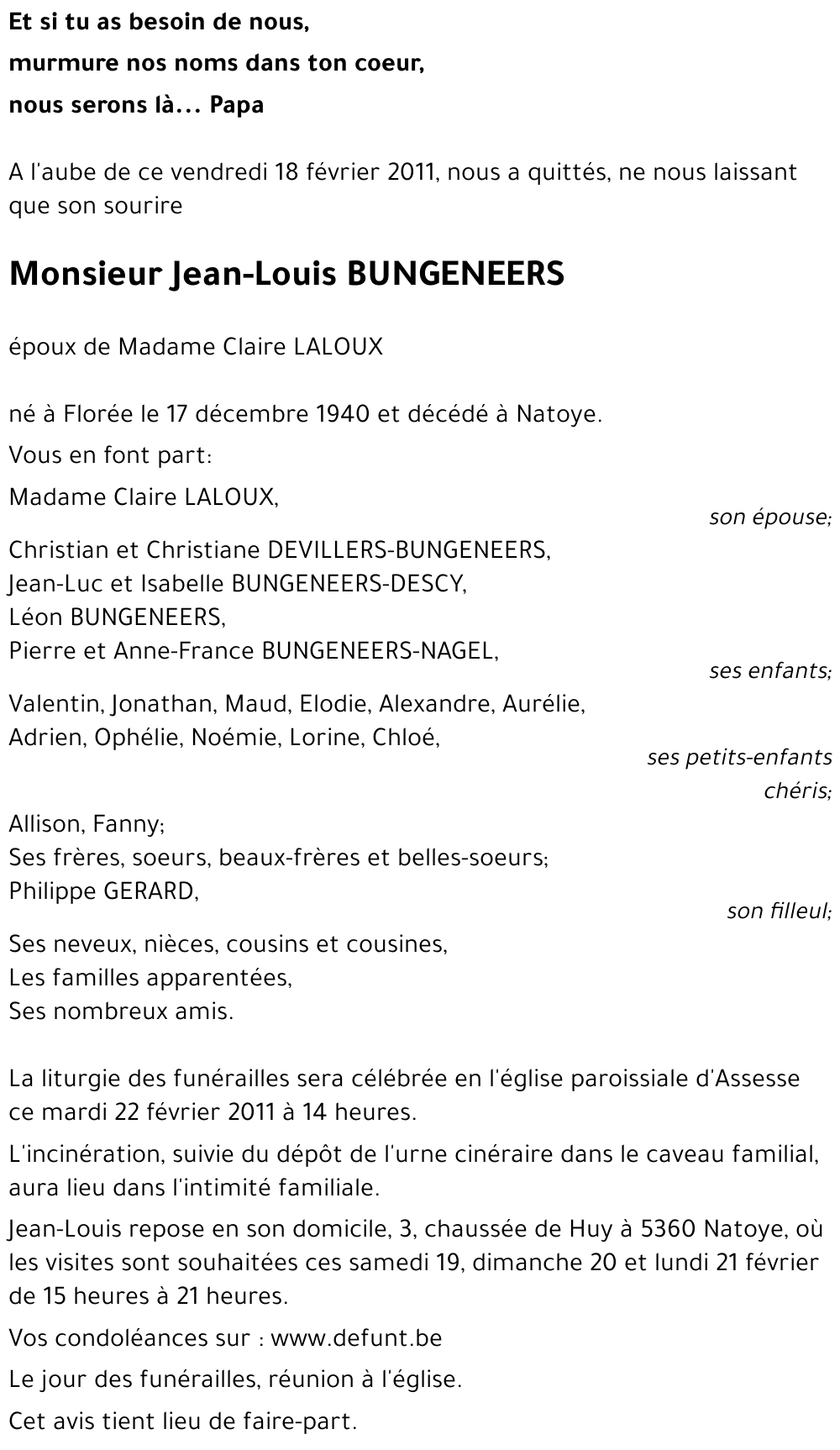 Jean-Louis BUNGENEERS