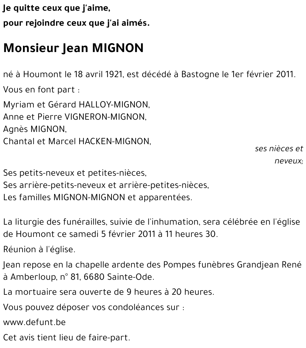 Jean MIGNON