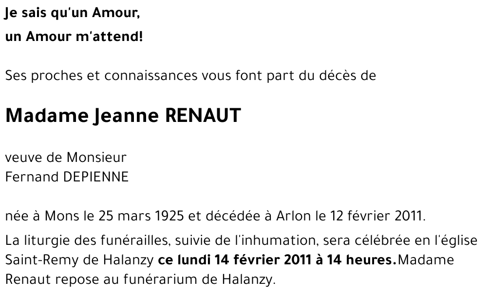 Jeanne RENAUT