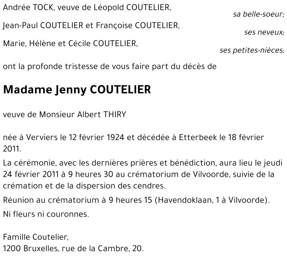 Jenny COUTELIER