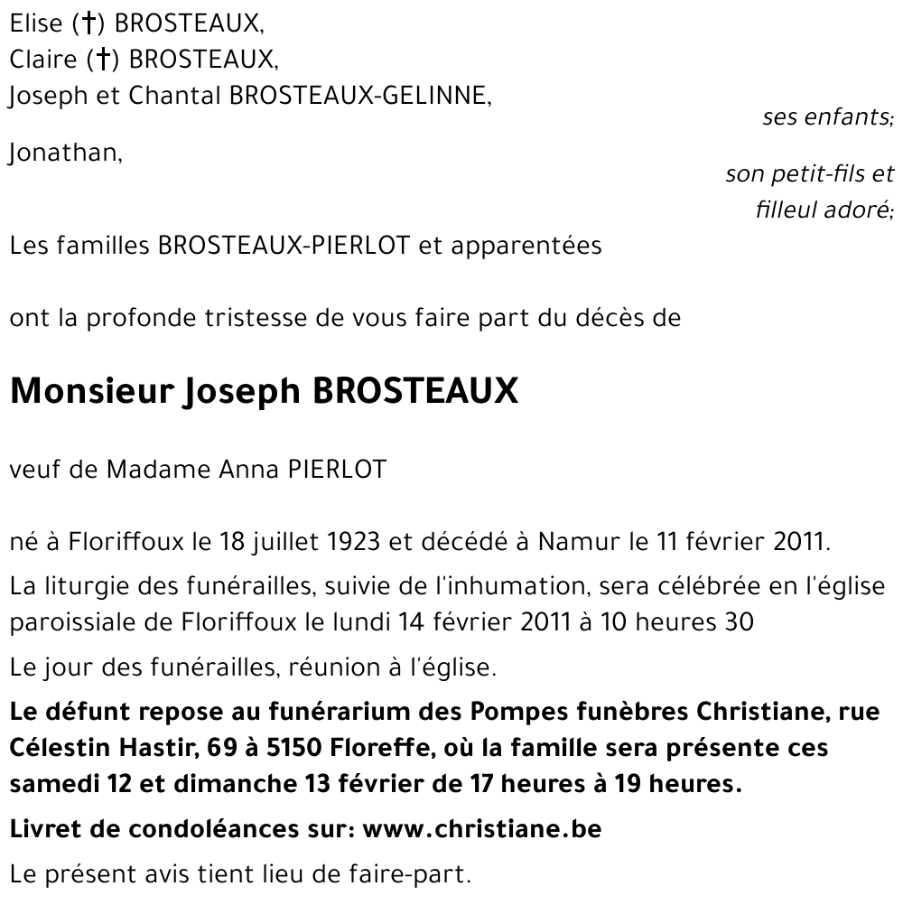 Joseph BROSTEAUX