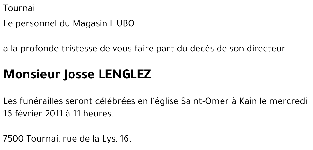Josse LENGLEZ