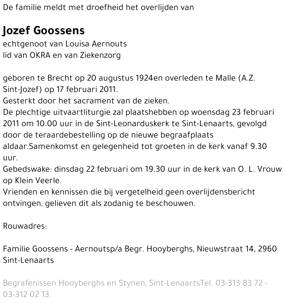 Jozef Goossens