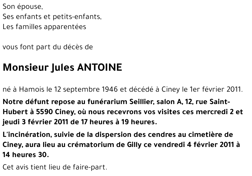 Jules ANTOINE