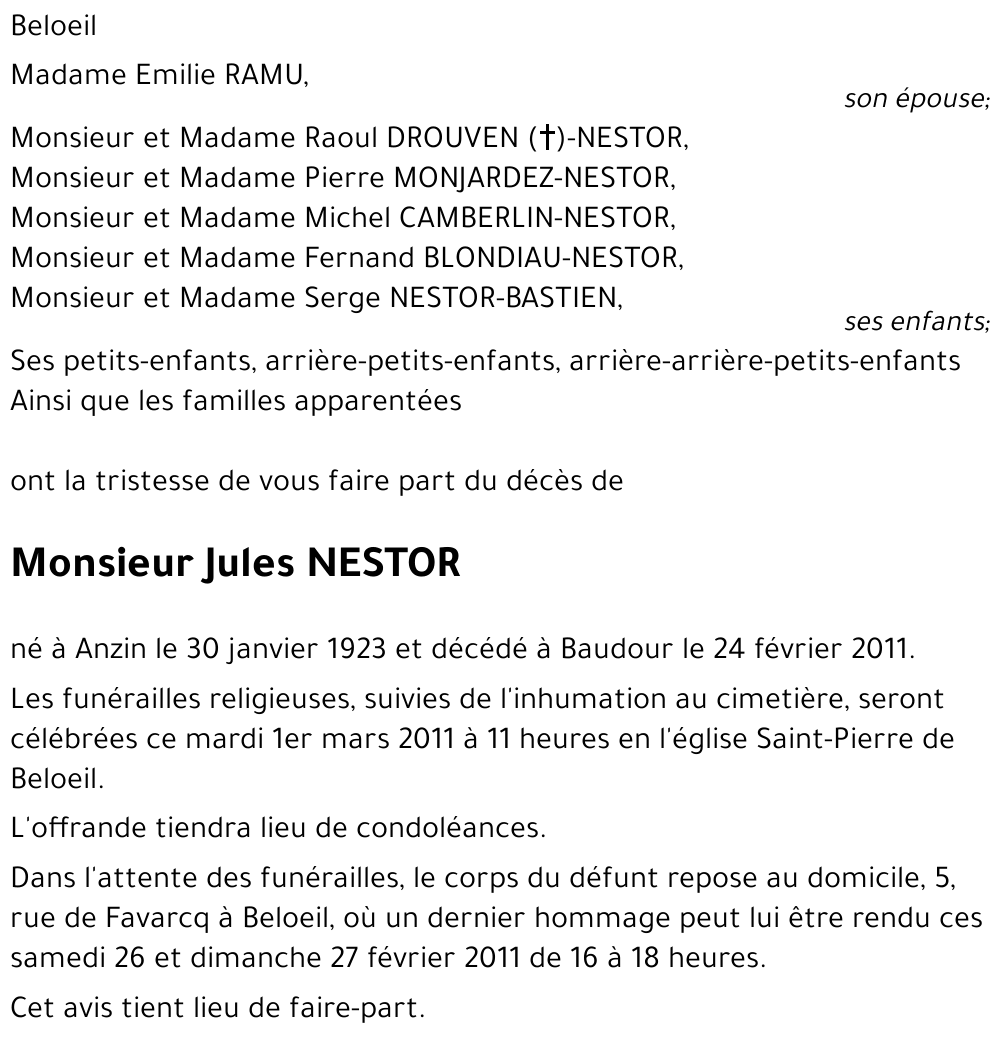 Jules NESTOR