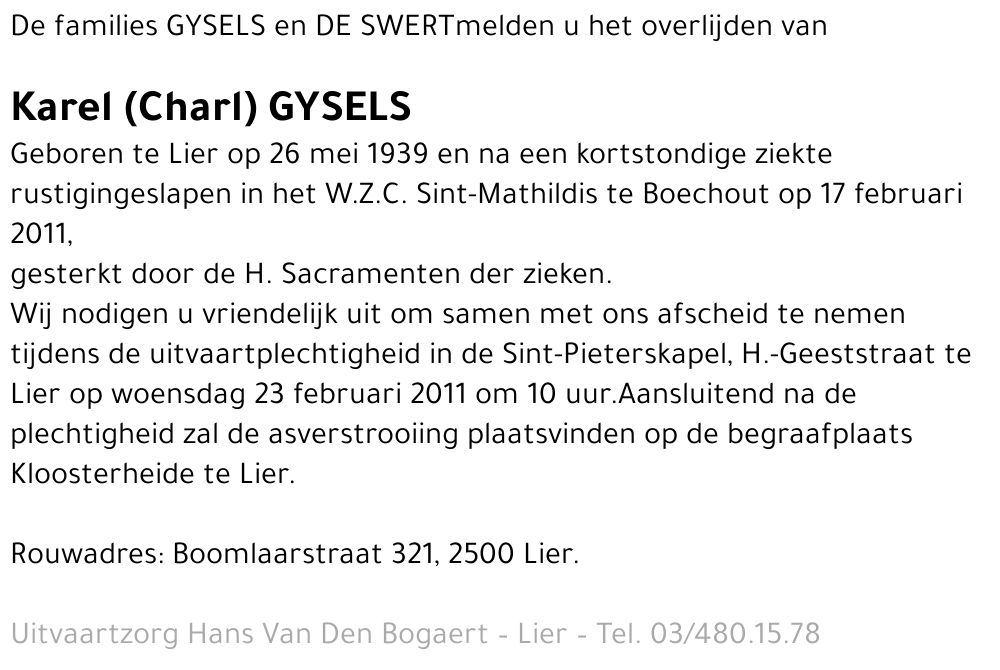 Karel Gysels