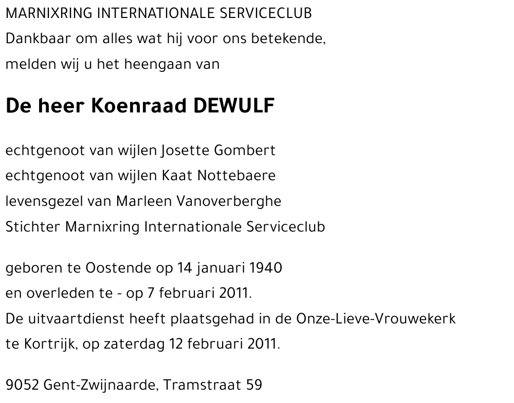 Koenraad DEWULF