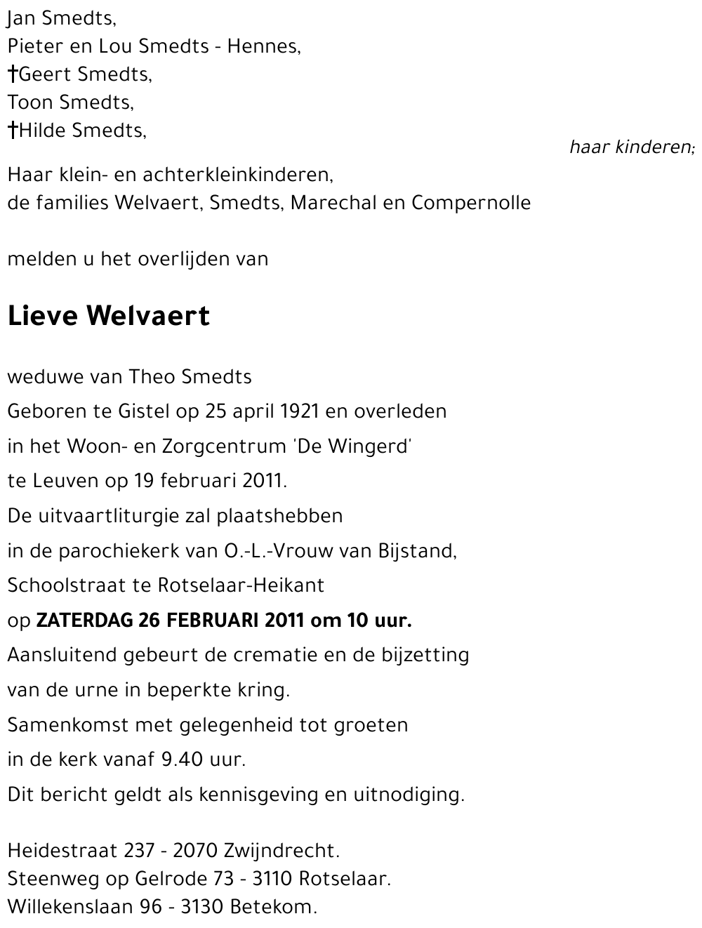 Lieve WELVAERT