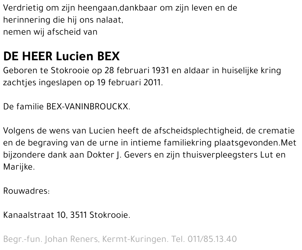 Lucien Bex