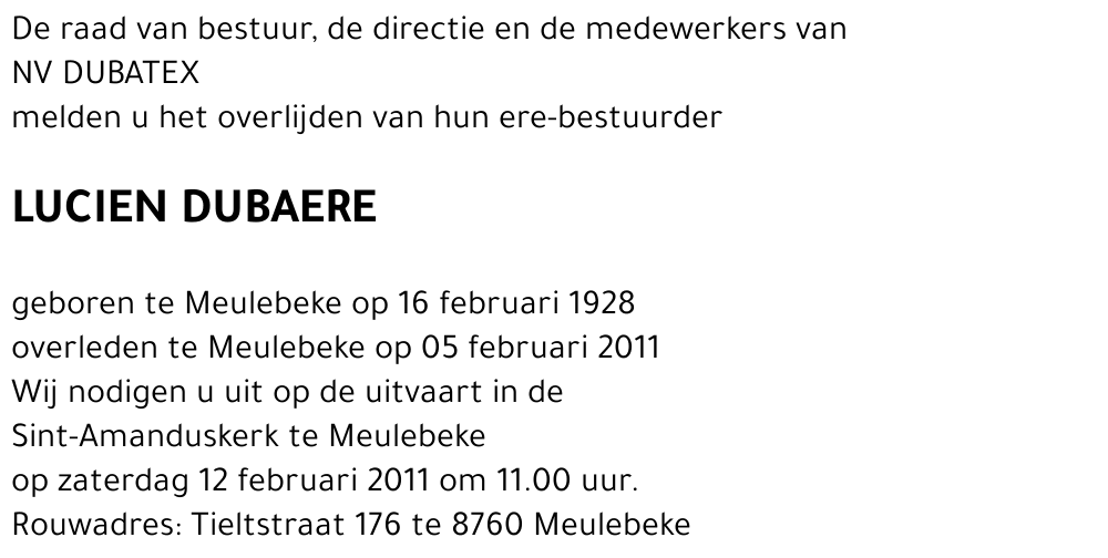 Lucien DUBAERE