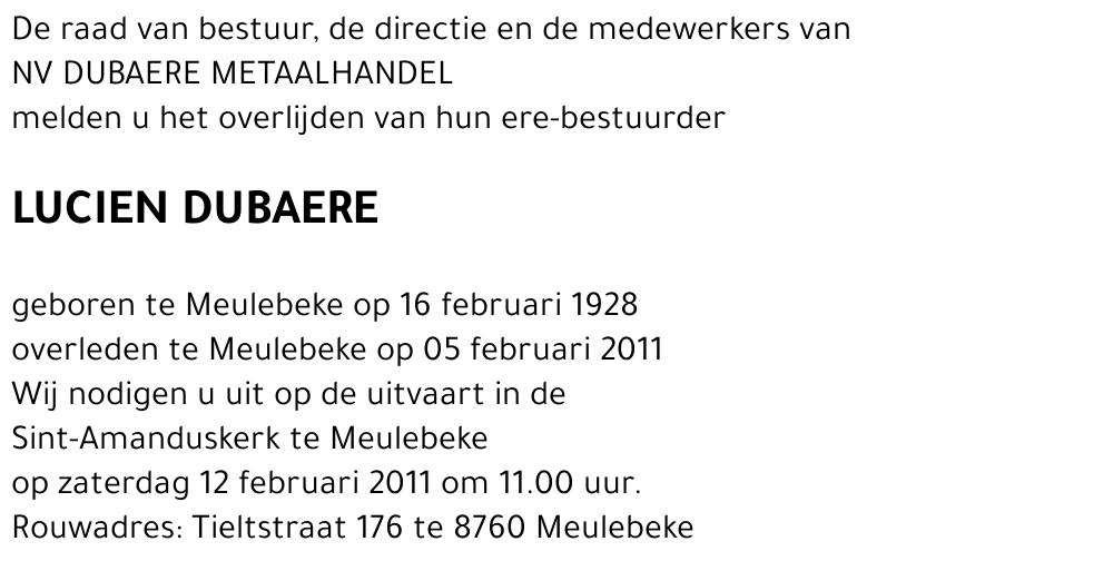 Lucien DUBAERE