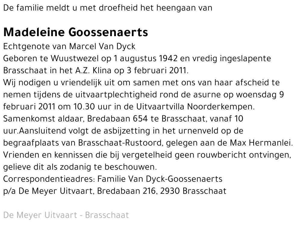 Madeleine Goossenaerts