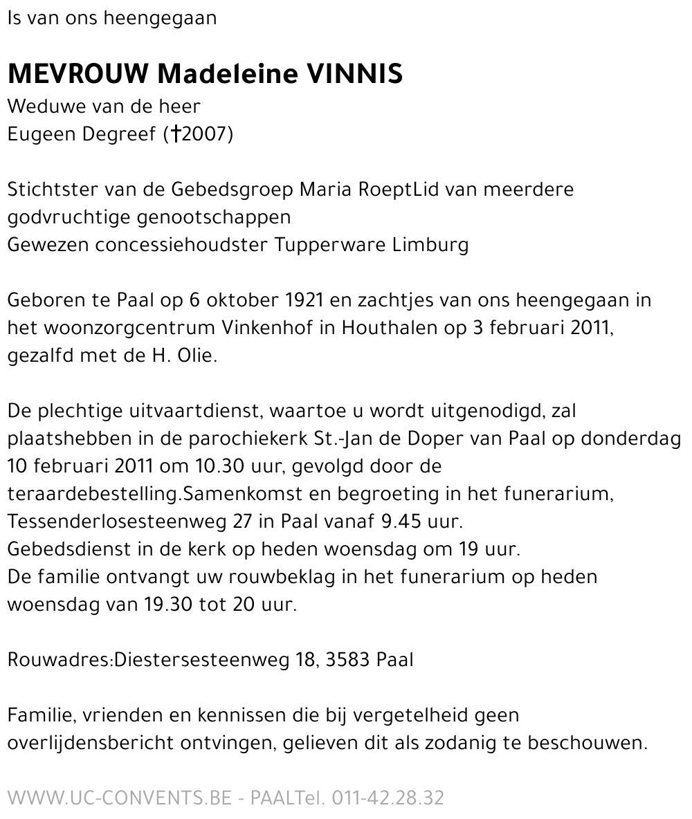 Madeleine Vinnis