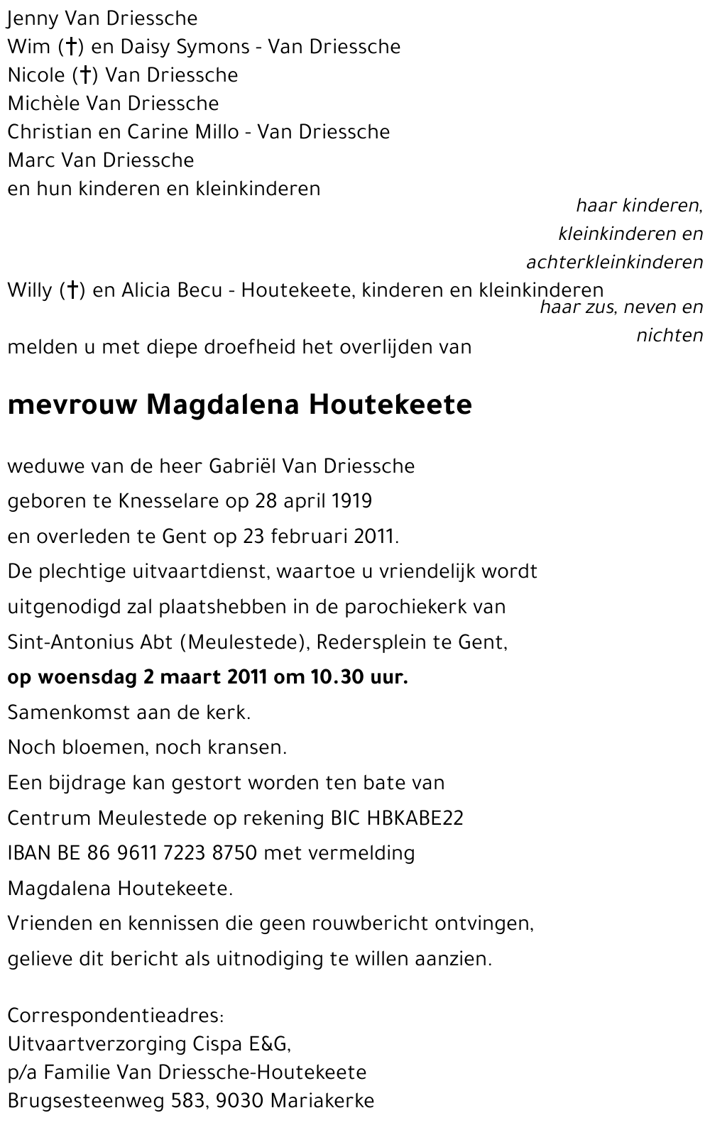 Magdalena Houtekeete