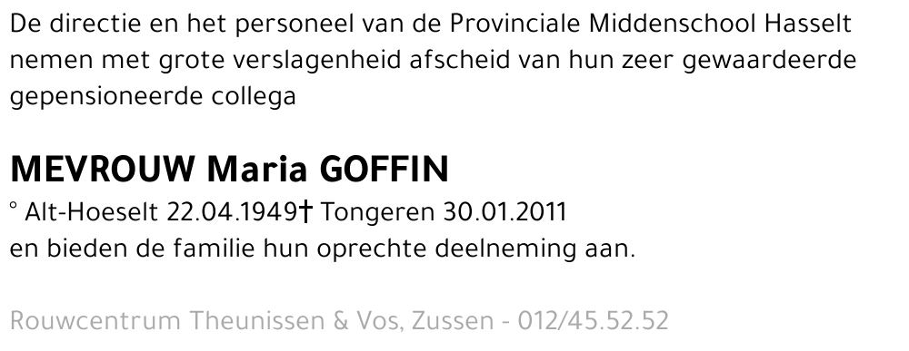 Maria Goffin