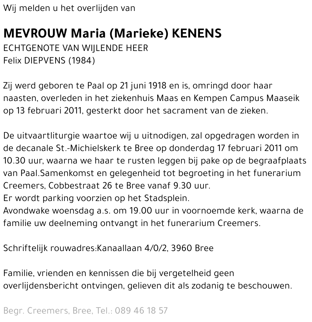Maria Kenens