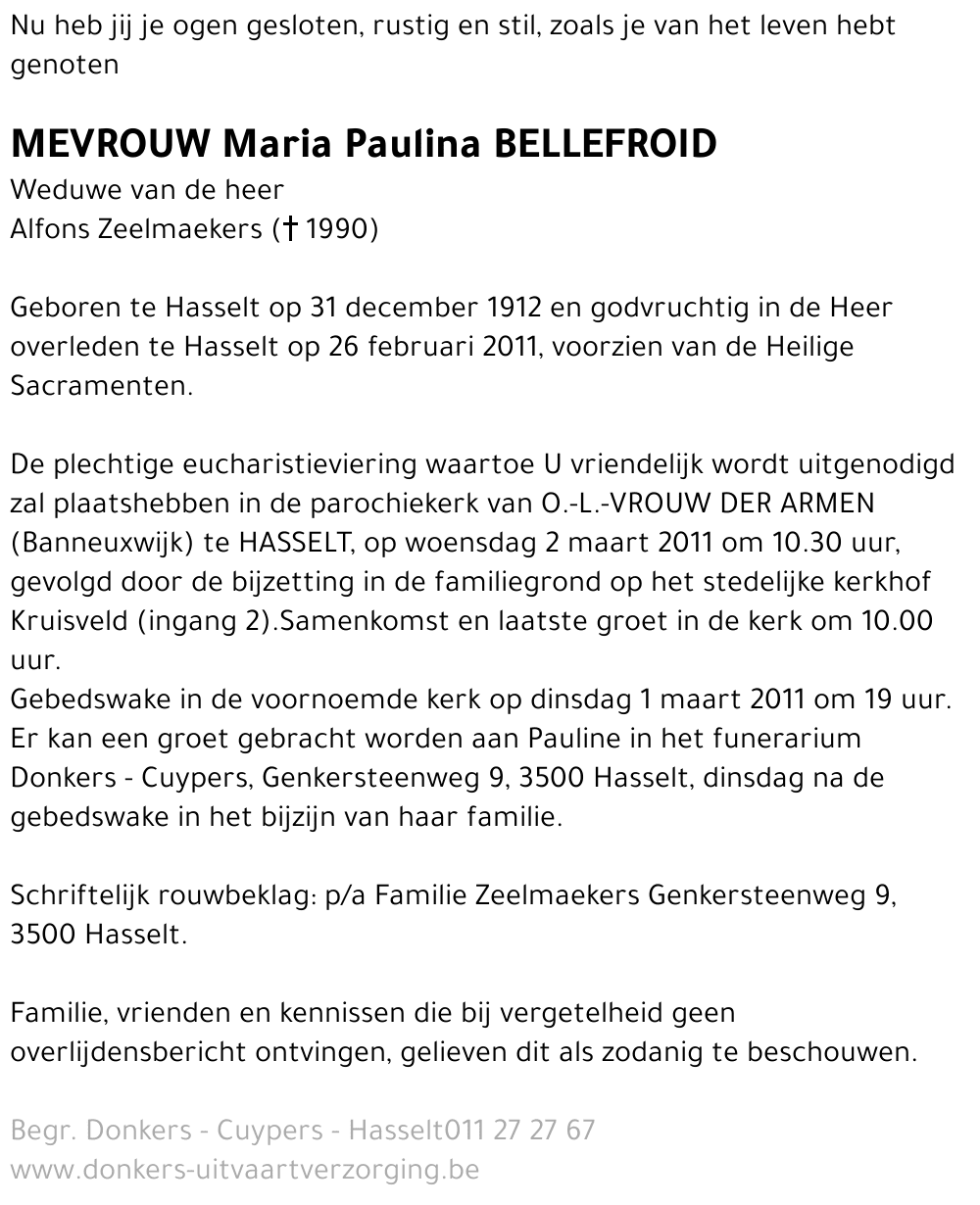 Maria Pailina Bellefroid