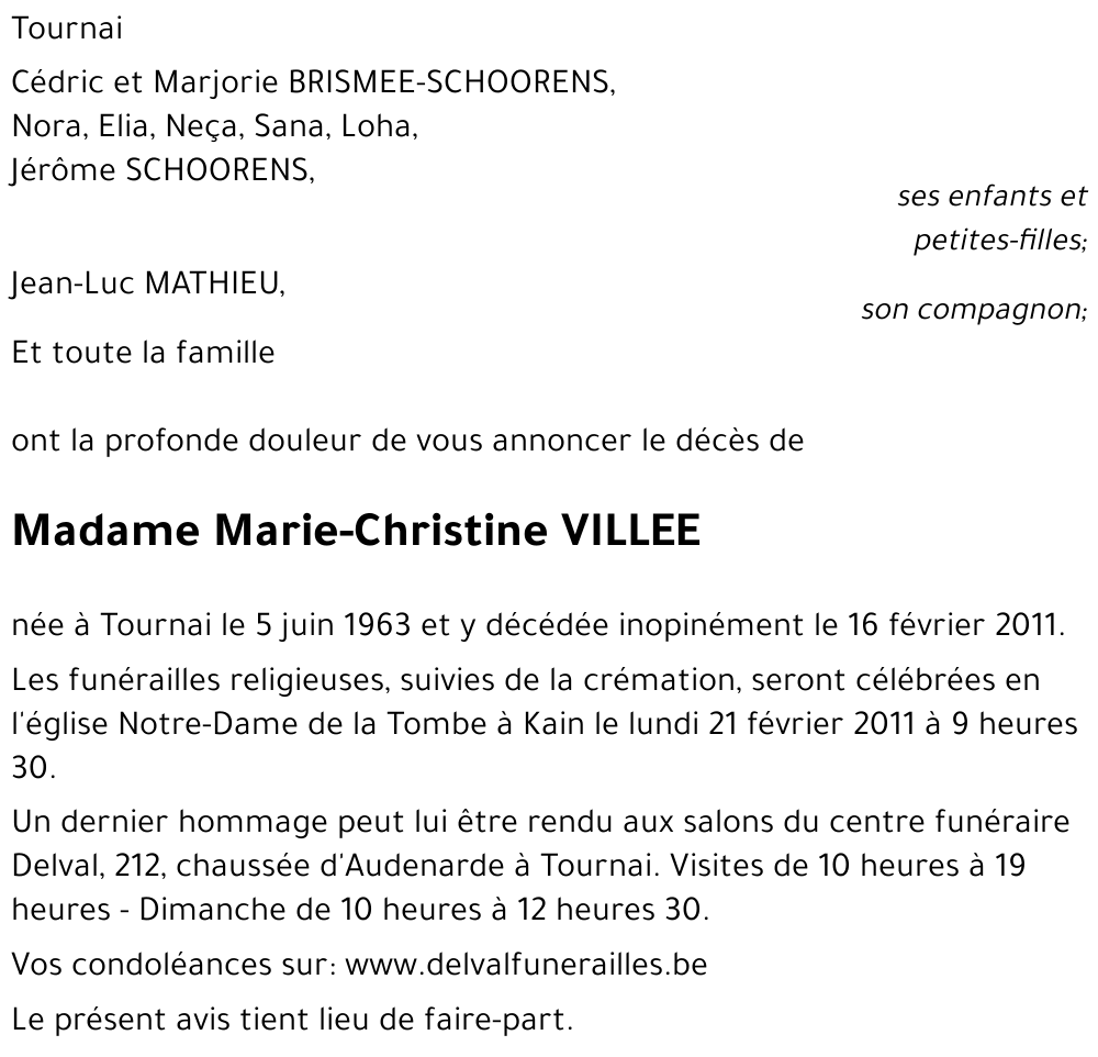 Marie-Christine VILLEE