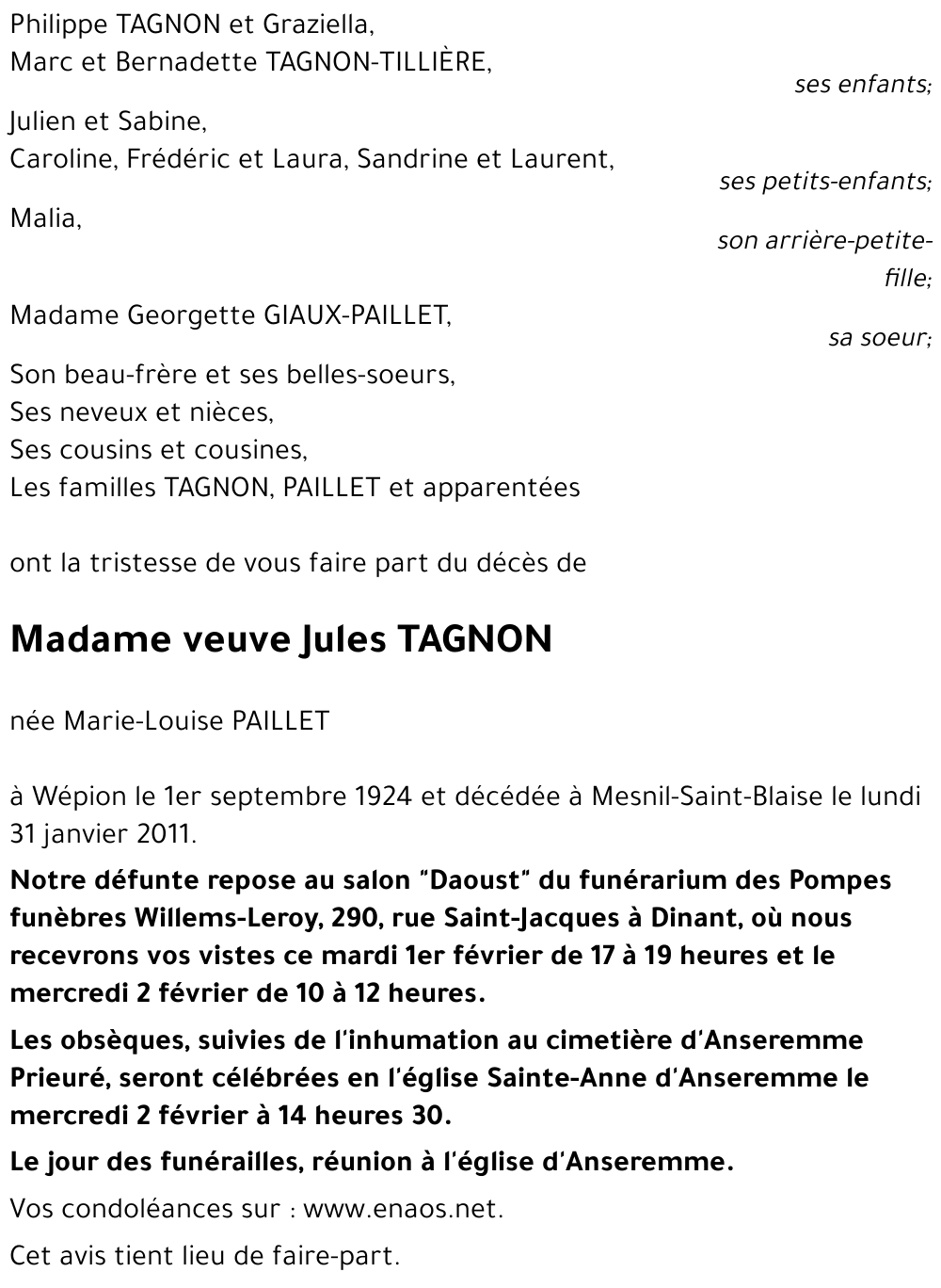 Marie-Louise PAILLET