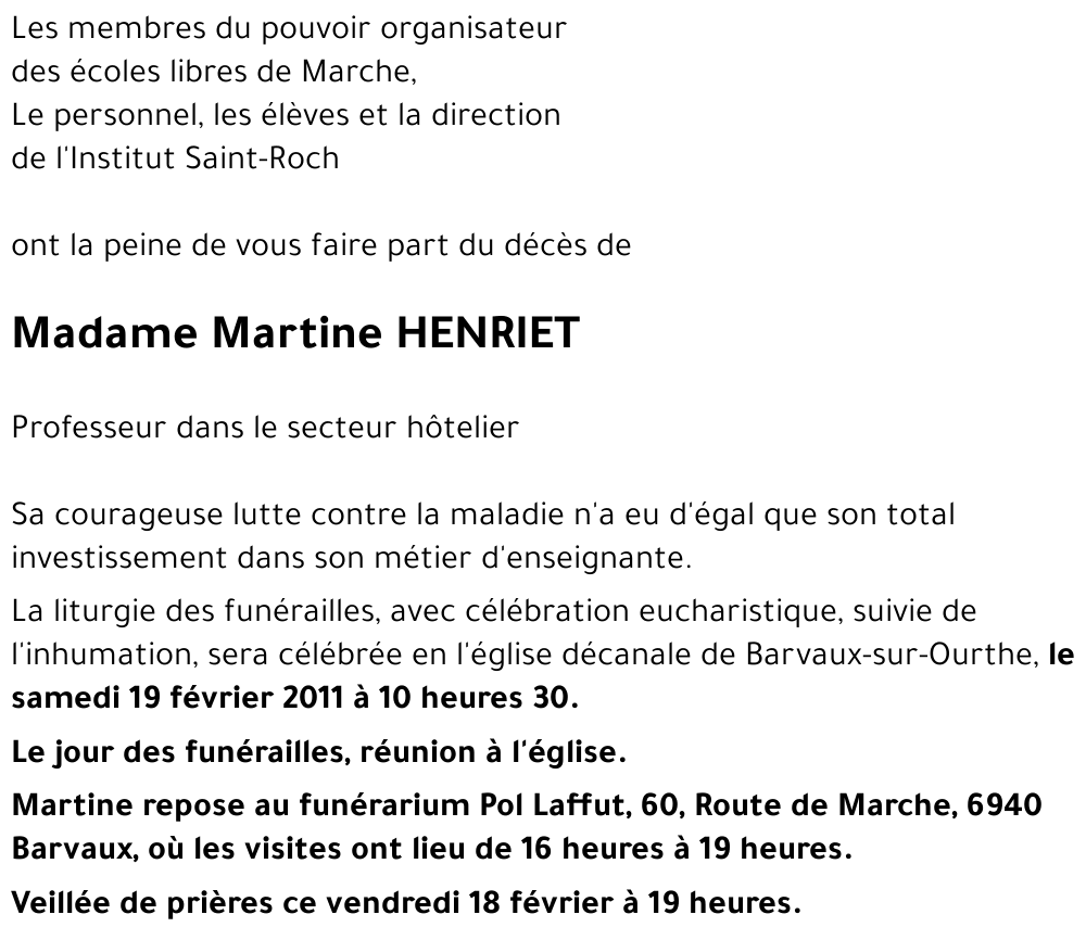 Martine HENRIET