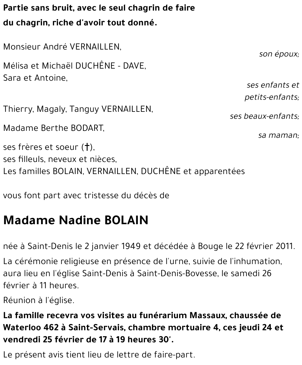 Nadine BOLAIN