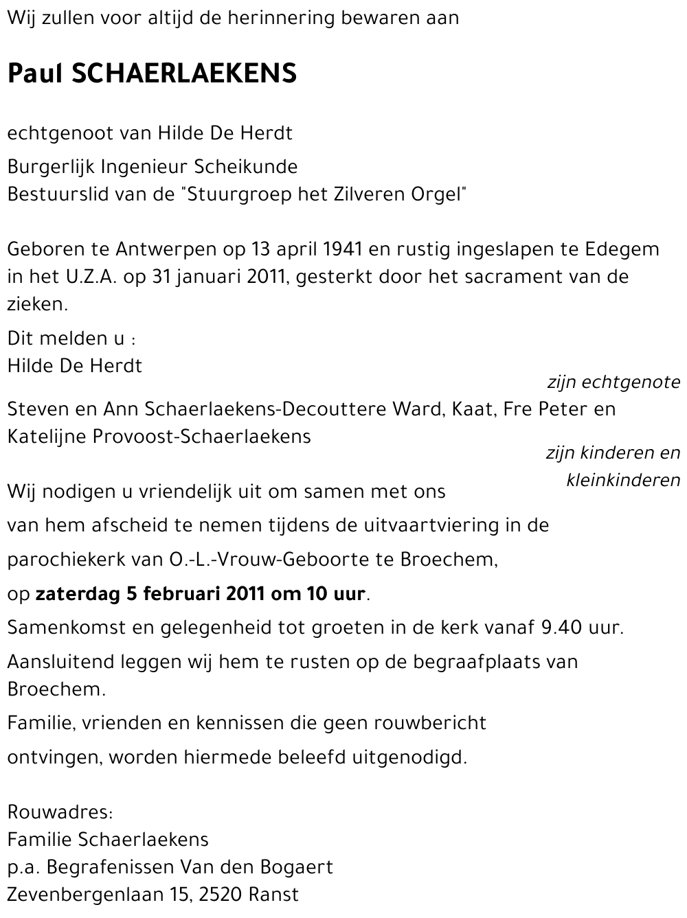 Paul Schaerlaekens