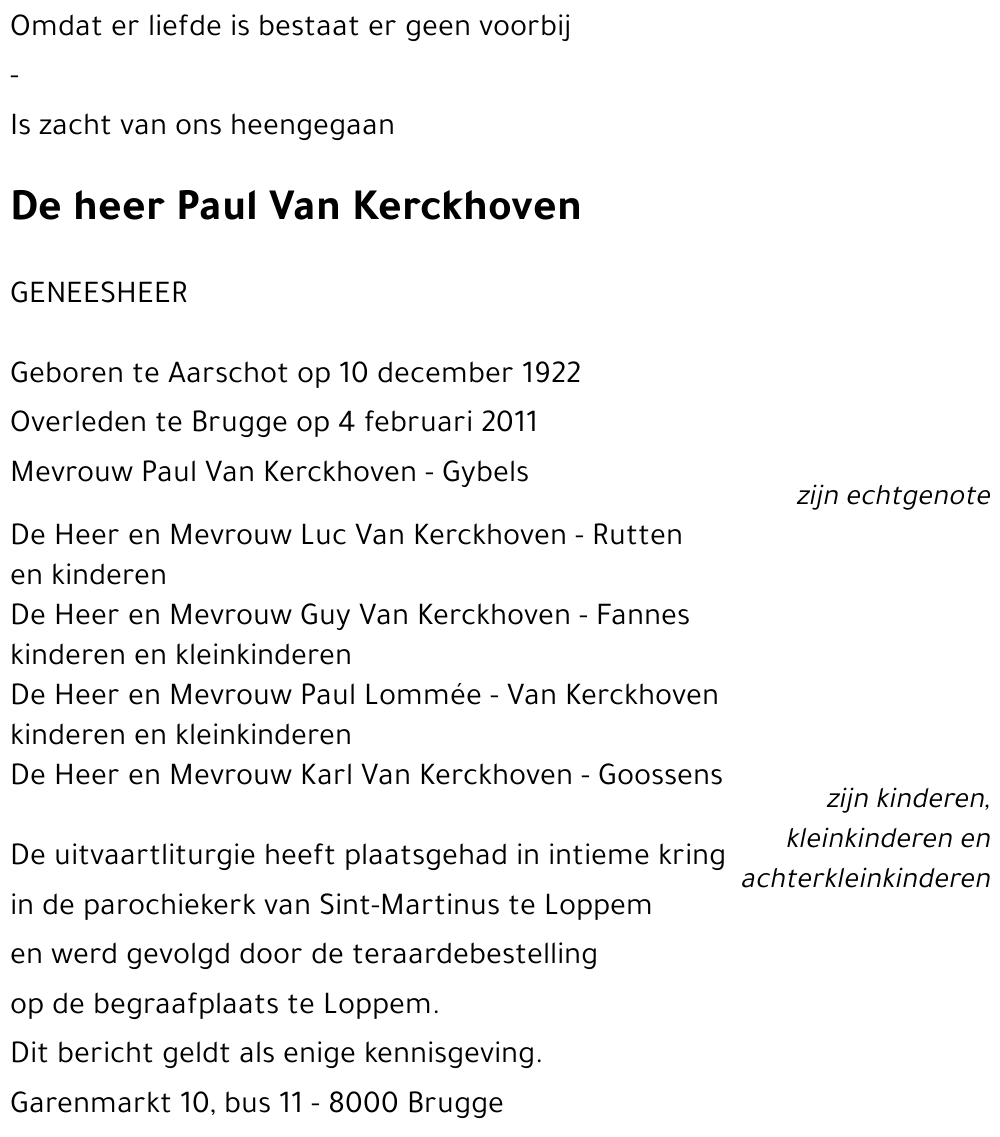 Paul Van Kerckhoven