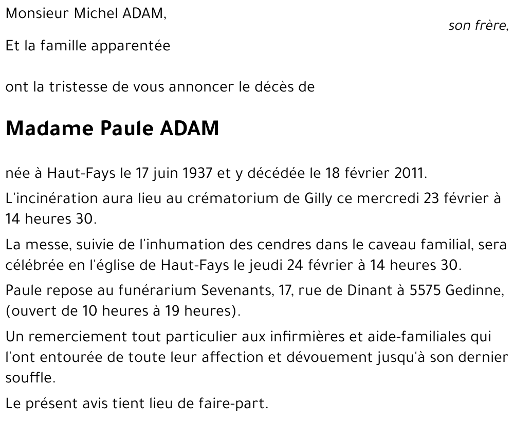 Paule ADAM