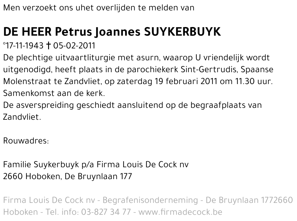 Petrus Joannes Suykerbuyk