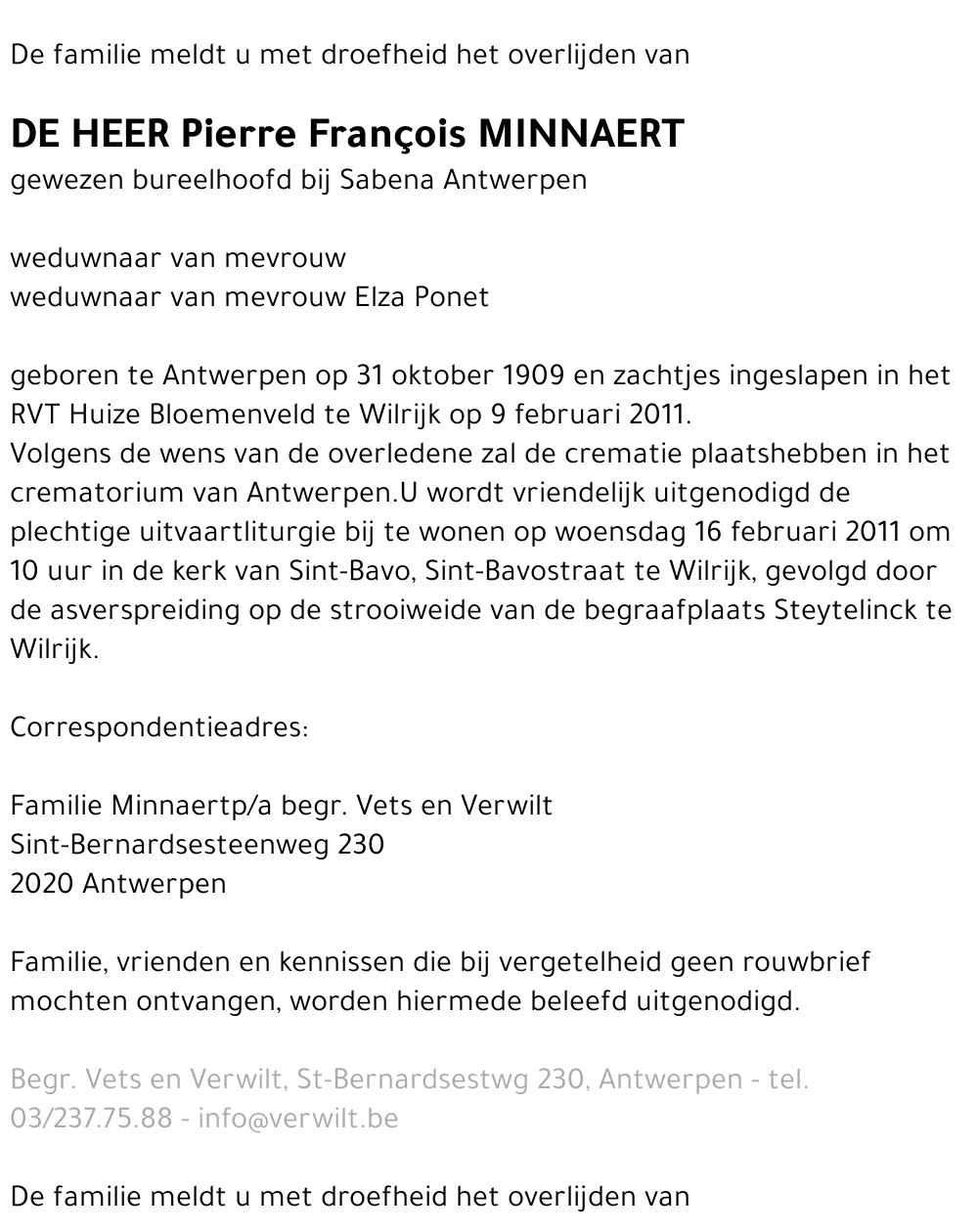 Pierre François Minnaert