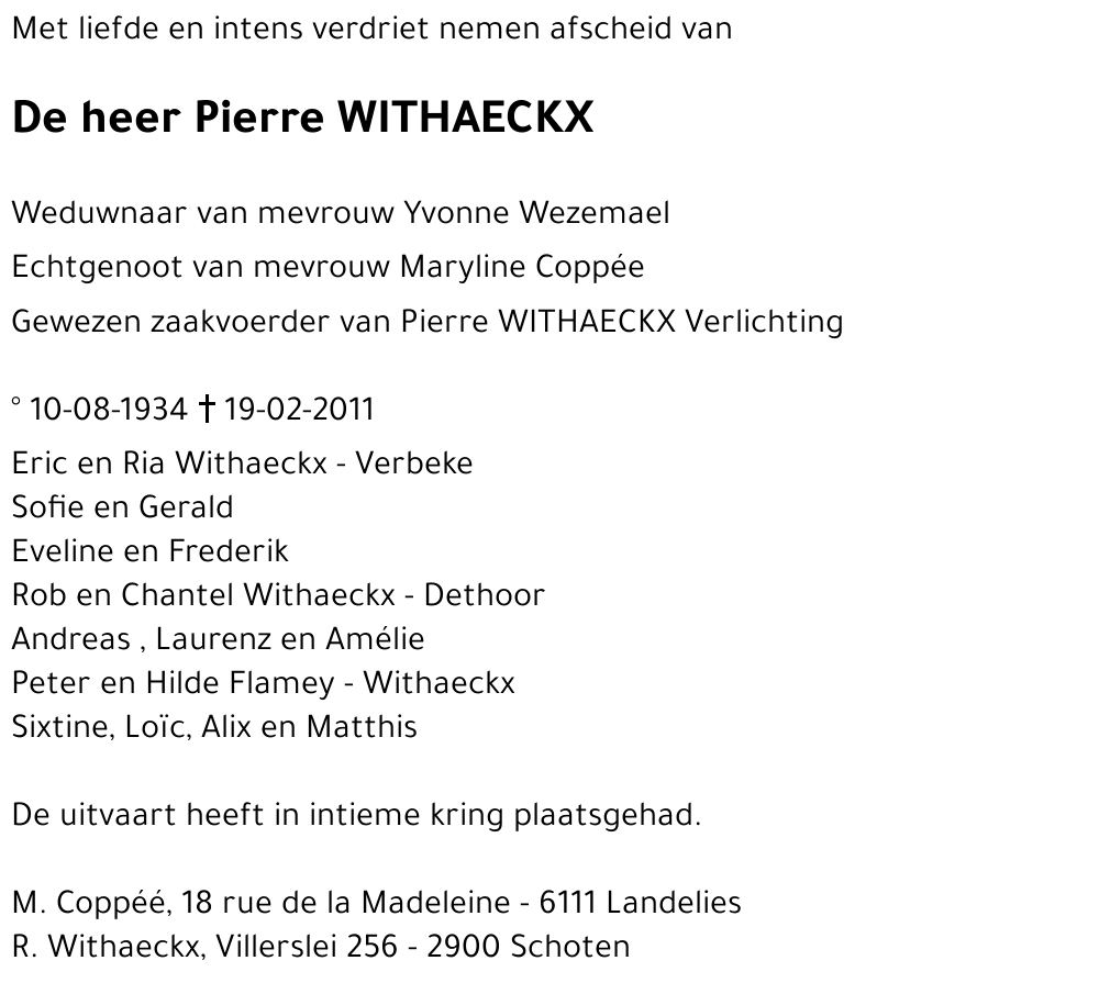 Pierre WITHAECKX