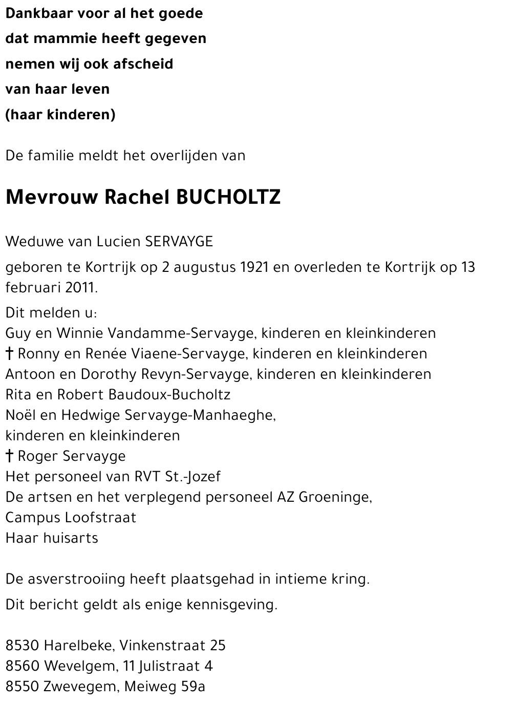 Rachel BUCHOLTZ