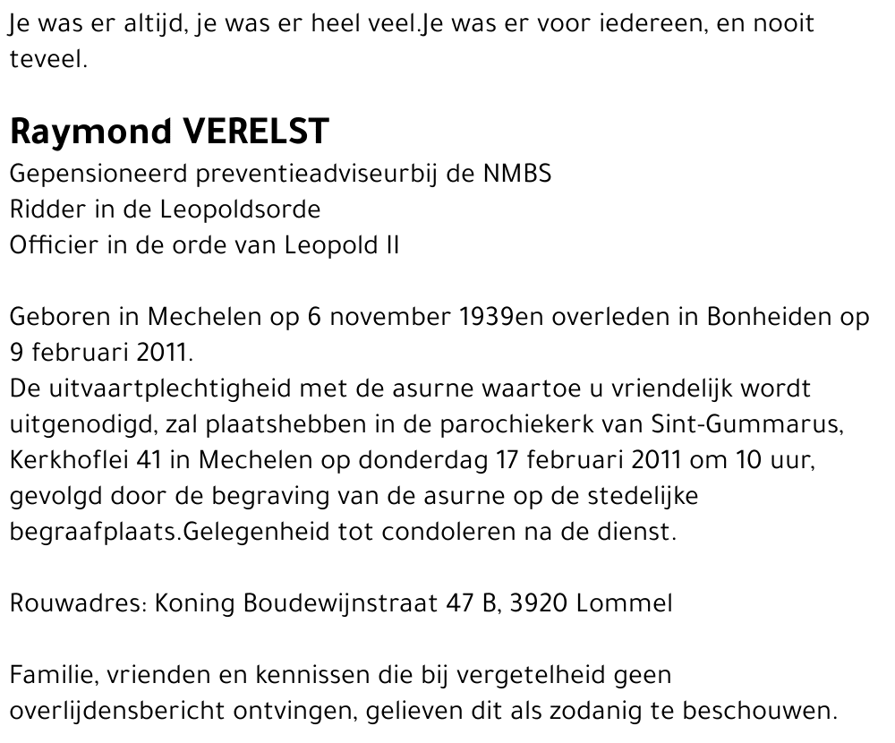 Raymond Verelst