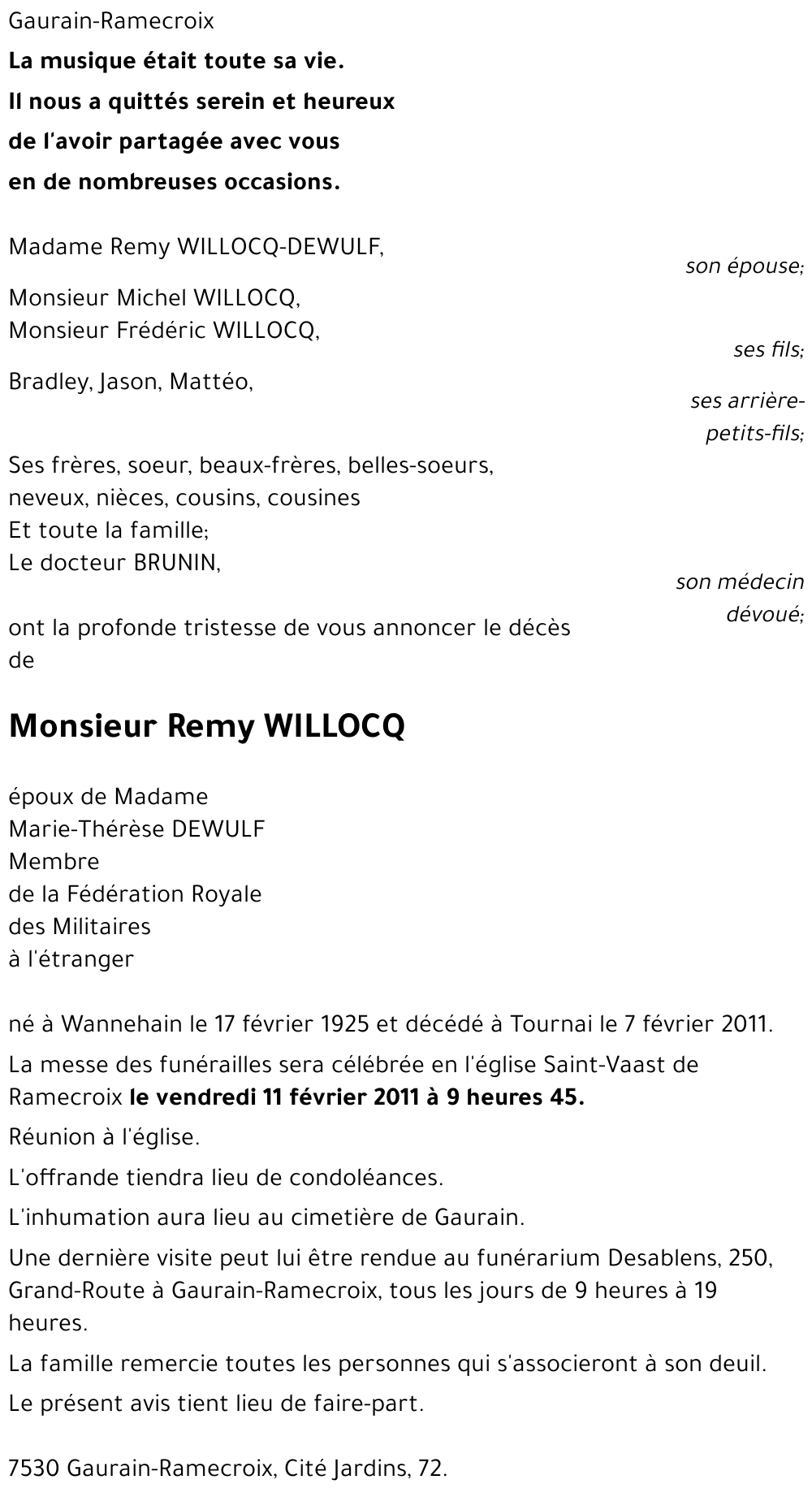 Remy WILLOCQ