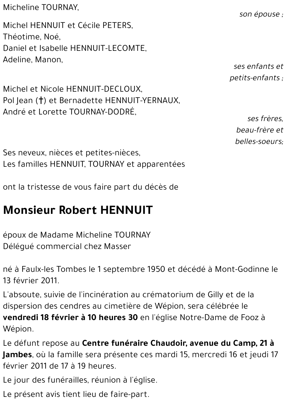 Robert HENNUIT