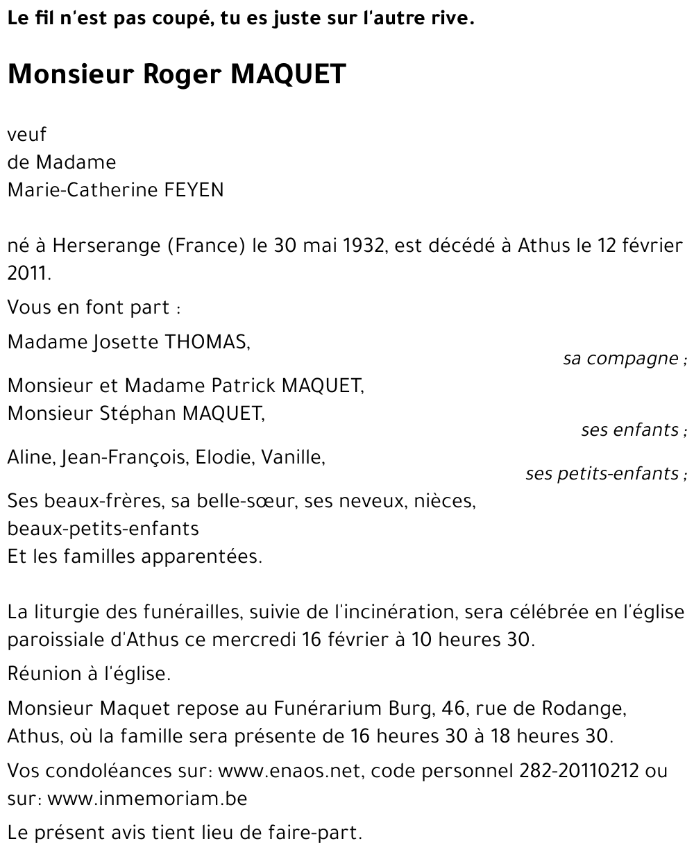 Roger MAQUET