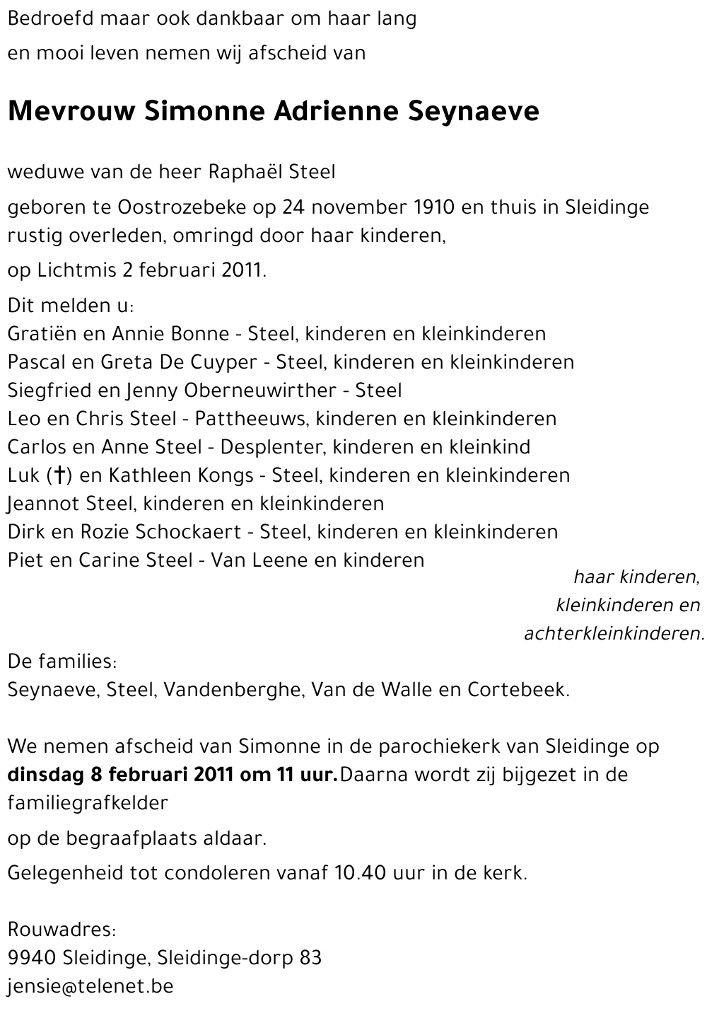 Simonne Adrienne Seynaeve