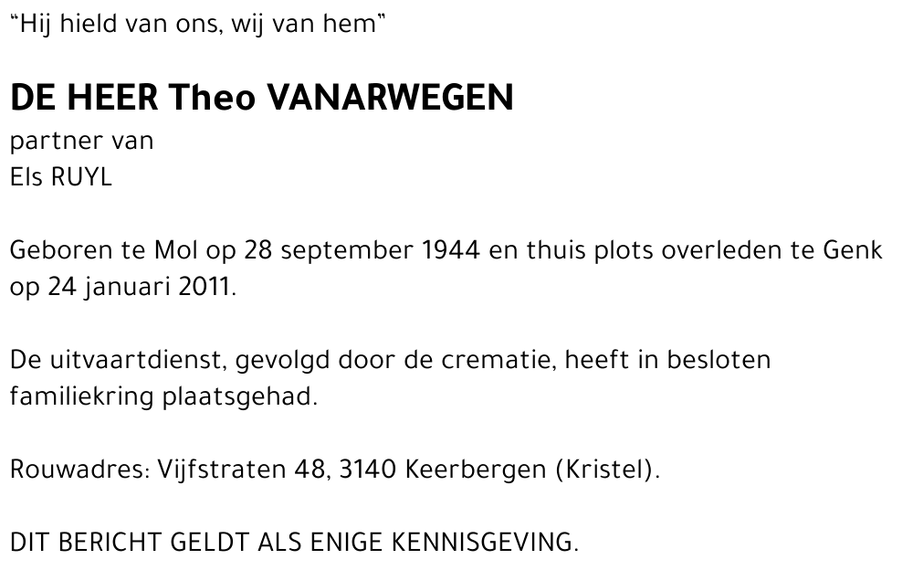Theo Vanarwegen